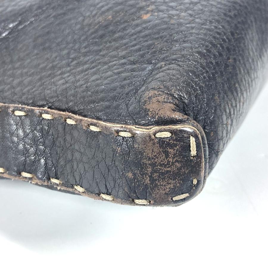 FENDI フェンディ セレリア ロゴ カバン 斜め掛け ポシェット ショルダーバッグ ダークブラウン レディース【中古】 | FENDI | 04