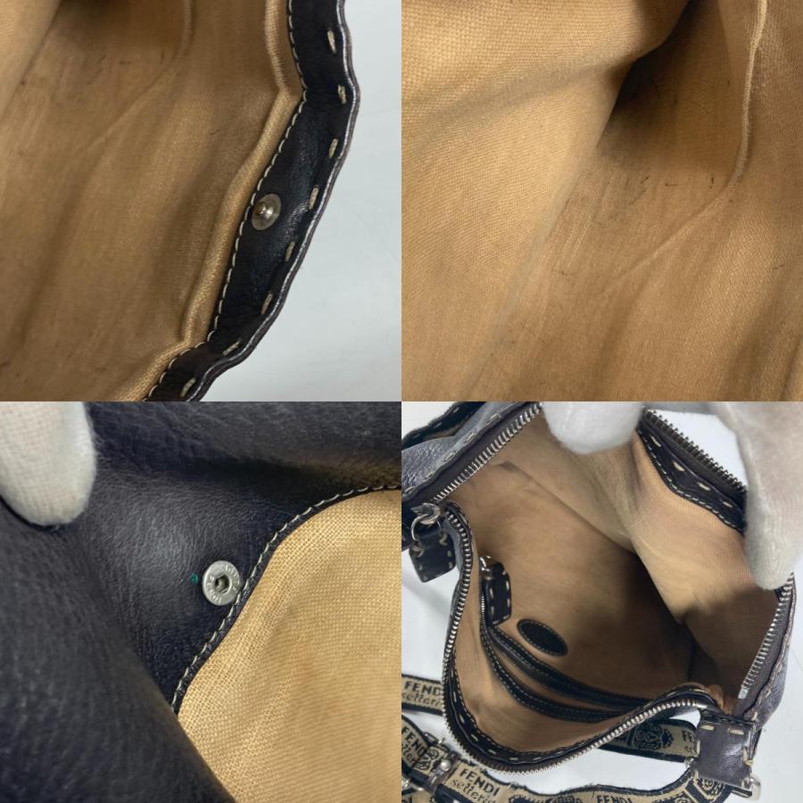 FENDI フェンディ セレリア ロゴ カバン 斜め掛け ポシェット ショルダーバッグ ダークブラウン レディース【中古】 | FENDI | 08