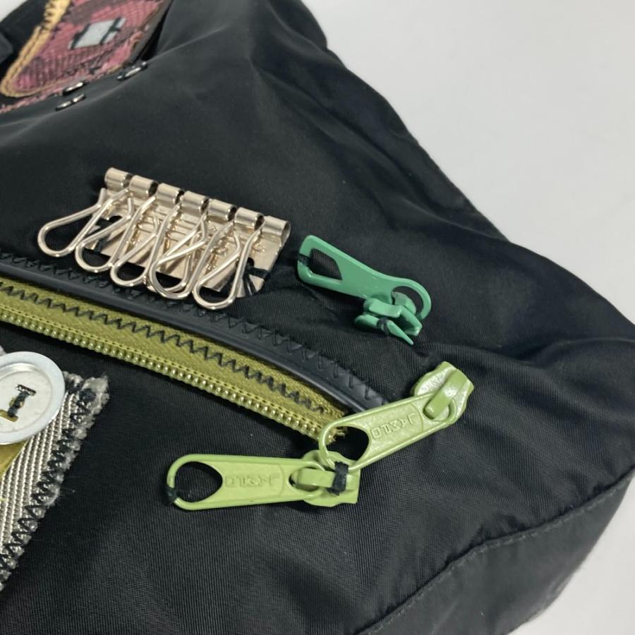 PRADA プラダ 刺繍 フラワー 金具 花 ショルダーバッグ カバン 肩掛け ハンドバッグ トートバッグ ブラック レディース【中古】 | PRADA | 05