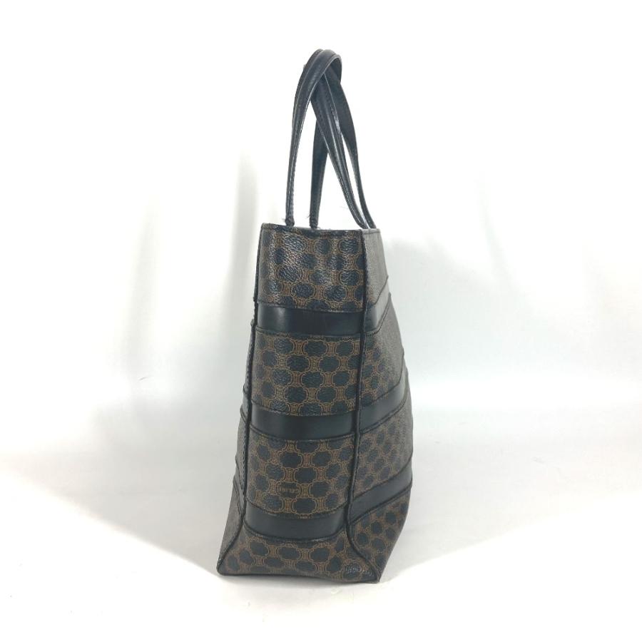 CELINE セリーヌ マカダム カバン ハンドバッグ 肩掛け ショルダーバッグ ヴィンテージ トートバッグ ブラック レディース【中古】 | CELINE | 02