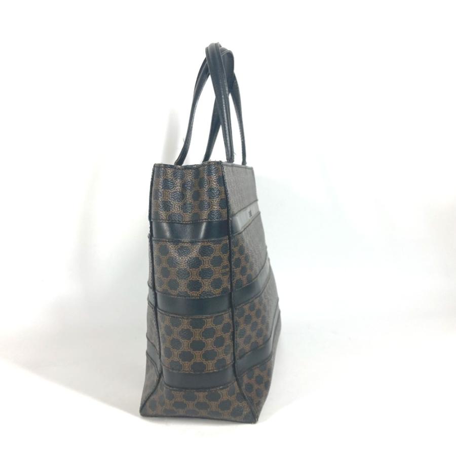 CELINE セリーヌ マカダム カバン ハンドバッグ 肩掛け ショルダーバッグ ヴィンテージ トートバッグ ブラック レディース【中古】 | CELINE | 03