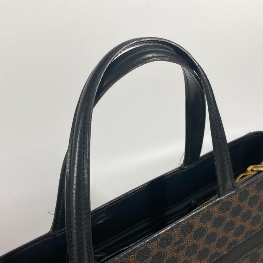 CELINE セリーヌ マカダム カバン ハンドバッグ 肩掛け ショルダーバッグ ヴィンテージ トートバッグ ブラック レディース【中古】 | CELINE | 05