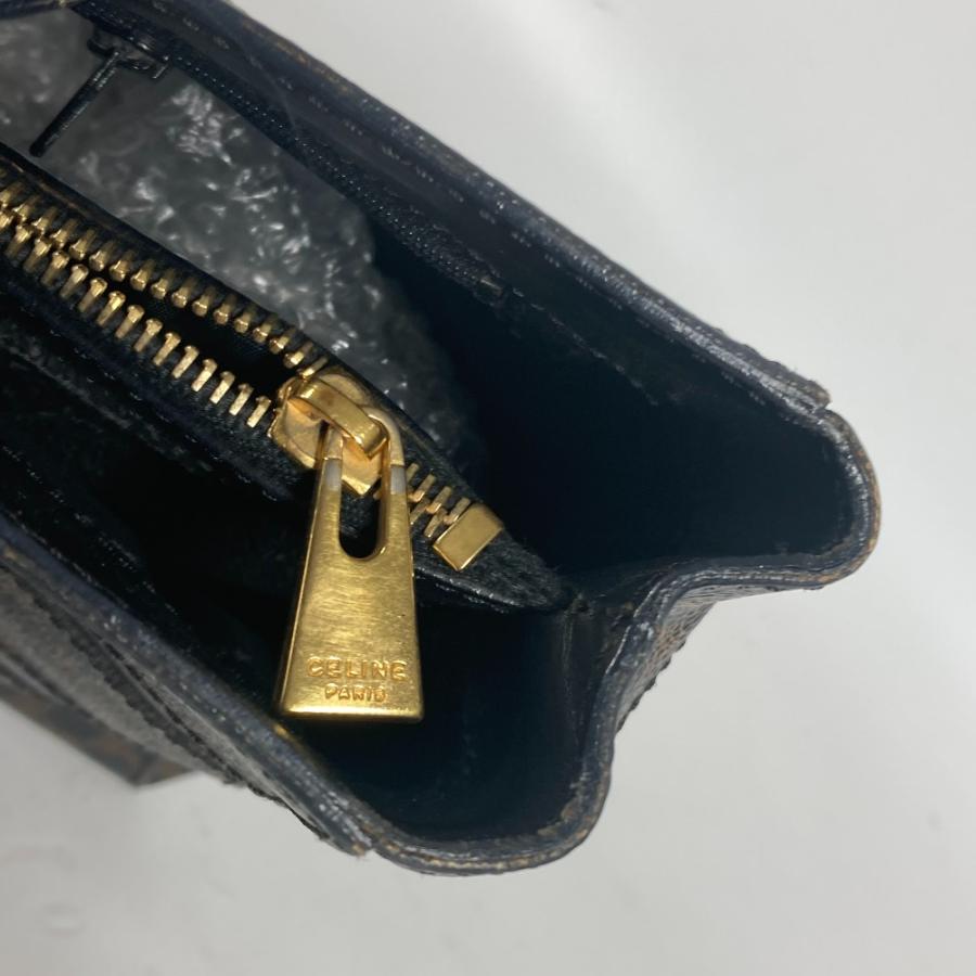 CELINE セリーヌ マカダム カバン ハンドバッグ 肩掛け ショルダーバッグ ヴィンテージ トートバッグ ブラック レディース【中古】 | CELINE | 06