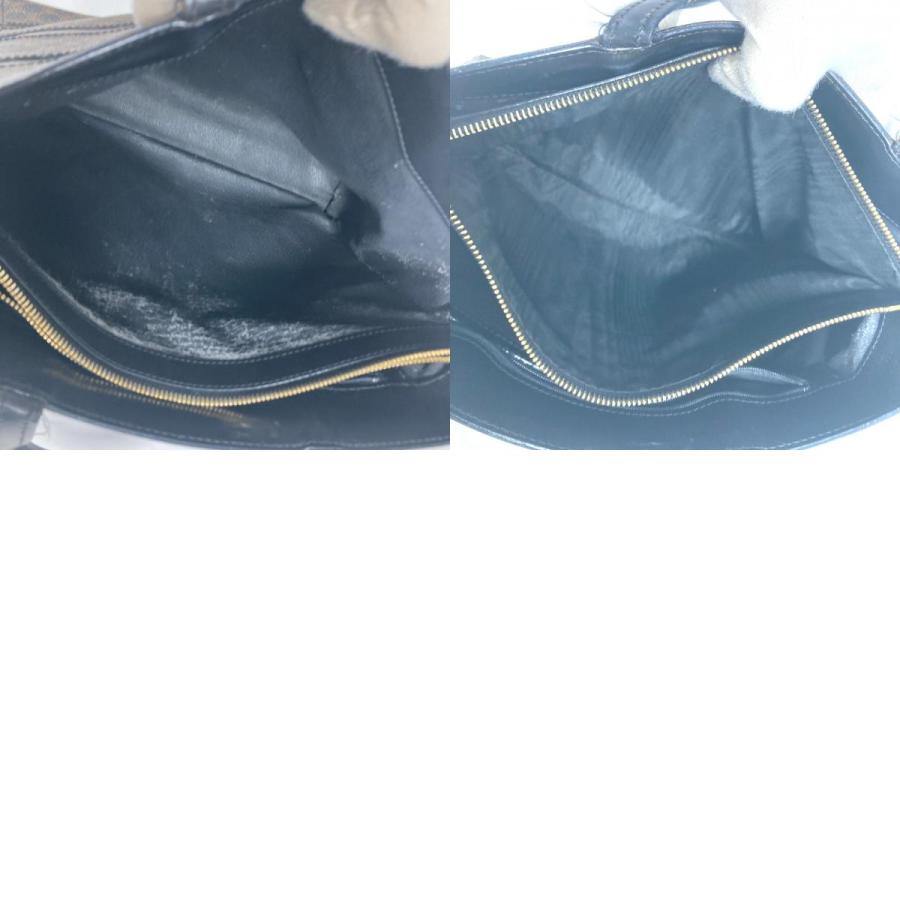 CELINE セリーヌ マカダム カバン ハンドバッグ 肩掛け ショルダーバッグ ヴィンテージ トートバッグ ブラック レディース【中古】 | CELINE | 09