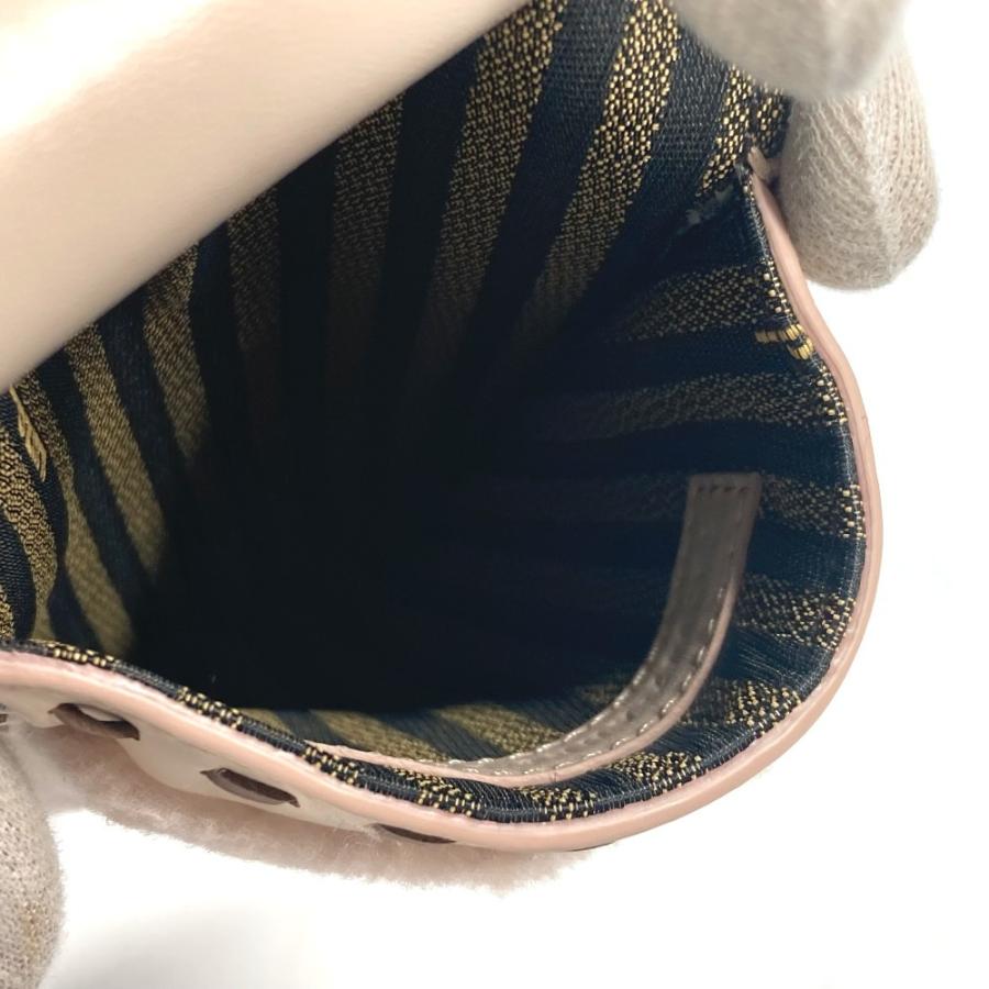 美品 FENDI フェンディ 7AS047 フォンポーチ カバン FF ロゴ ファー チャーム スマホケース ポーチ ベージュ レディース【中古】 | FENDI | 08