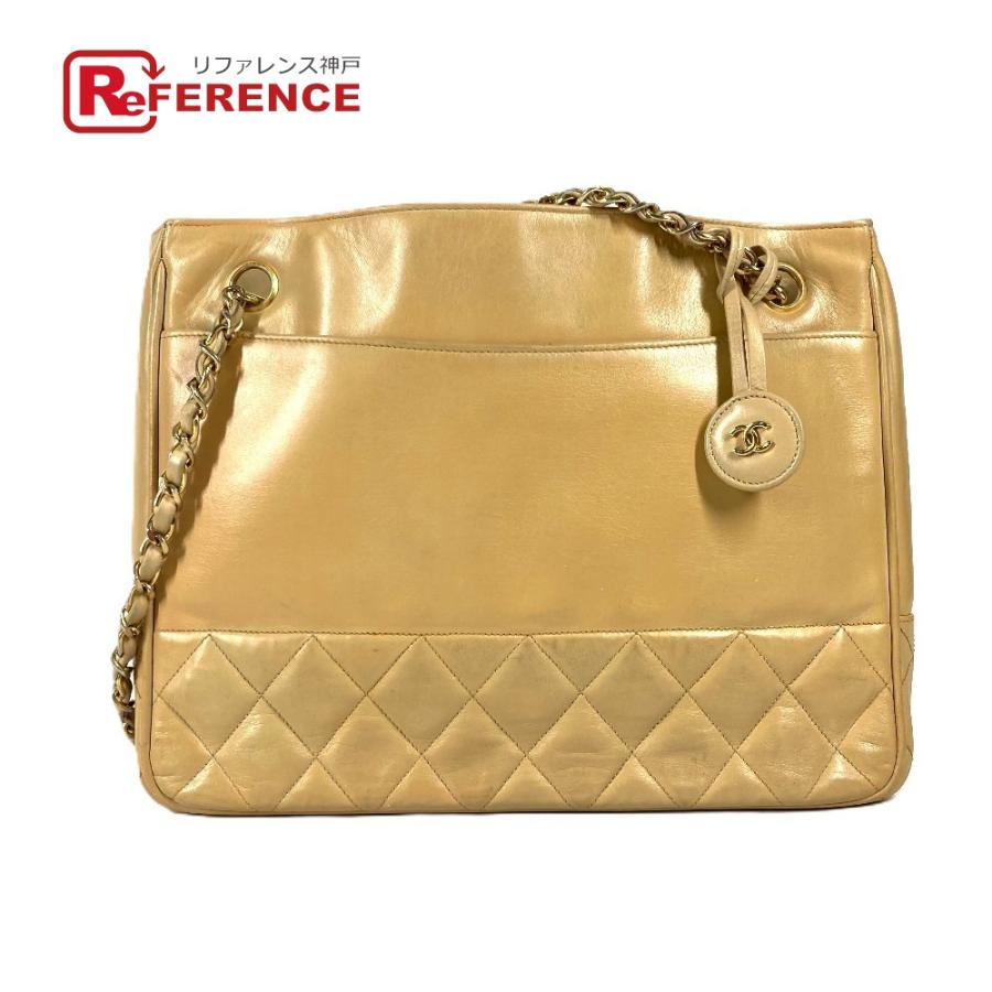 CHANEL シャネルベージュ キルティング ショルダーバッグヴィンテージ