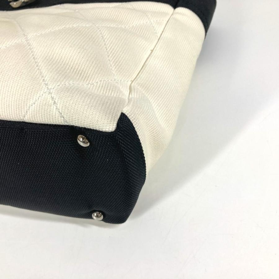 CHANEL シャネル A34208 パリビアリッツＰＭ カバン トートバッグ 肩掛け CC ココマーク ショルダーバッグ ホワイト レディース【中古】の画像