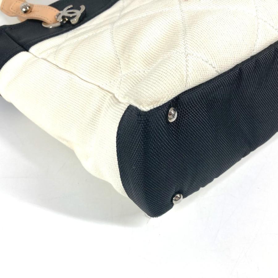 CHANEL シャネル A34208 パリビアリッツＰＭ カバン トートバッグ 肩掛け CC ココマーク ショルダーバッグ ホワイト レディース【中古】の画像