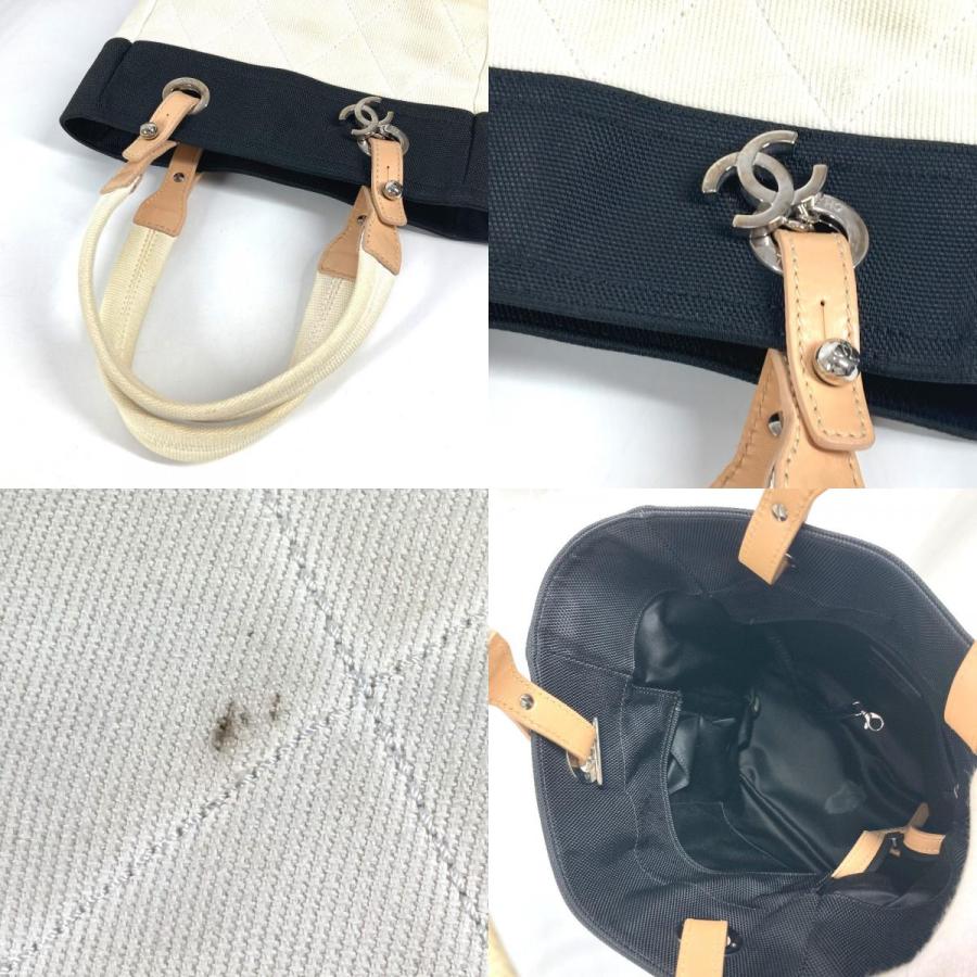 CHANEL シャネル A34208 パリビアリッツＰＭ カバン トートバッグ 肩掛け CC ココマーク ショルダーバッグ ホワイト レディース【中古】の画像