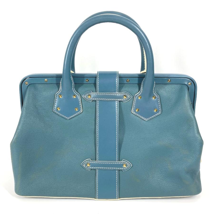 LOUIS VUITTON ルイヴィトン M91807 アンジェニュー PM カバン トートバッグ スタッズ  スハリ ハンドバッグ ブルー レディース【中古】 | LOUIS VUITTON | 01