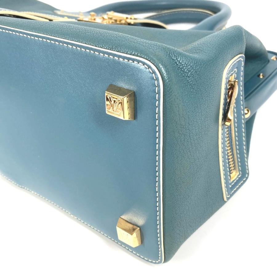 LOUIS VUITTON ルイヴィトン M91807 アンジェニュー PM カバン トートバッグ スタッズ  スハリ ハンドバッグ ブルー レディース【中古】 | LOUIS VUITTON | 05