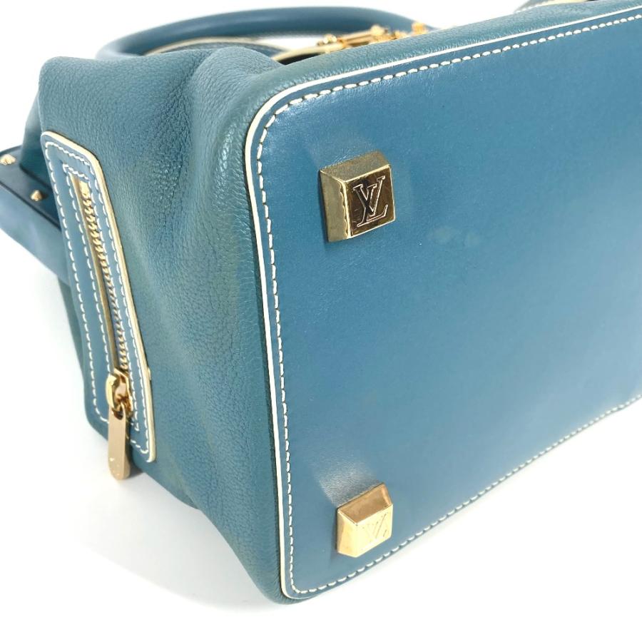 LOUIS VUITTON ルイヴィトン M91807 アンジェニュー PM カバン トートバッグ スタッズ  スハリ ハンドバッグ ブルー レディース【中古】 | LOUIS VUITTON | 06