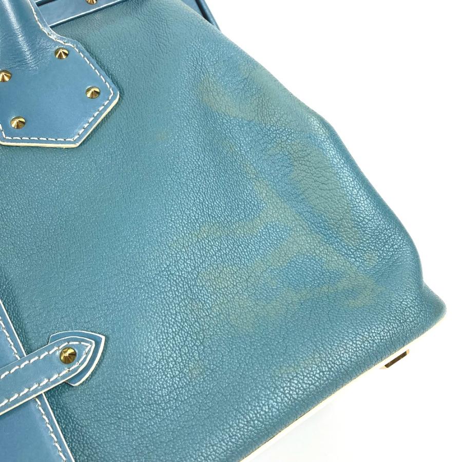 LOUIS VUITTON ルイヴィトン M91807 アンジェニュー PM カバン トートバッグ スタッズ  スハリ ハンドバッグ ブルー レディース【中古】 | LOUIS VUITTON | 07