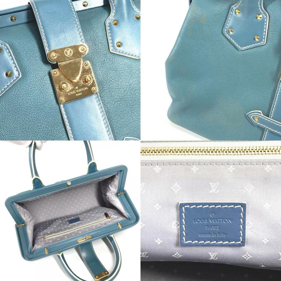 LOUIS VUITTON ルイヴィトン M91807 アンジェニュー PM カバン トートバッグ スタッズ  スハリ ハンドバッグ ブルー レディース【中古】 | LOUIS VUITTON | 08