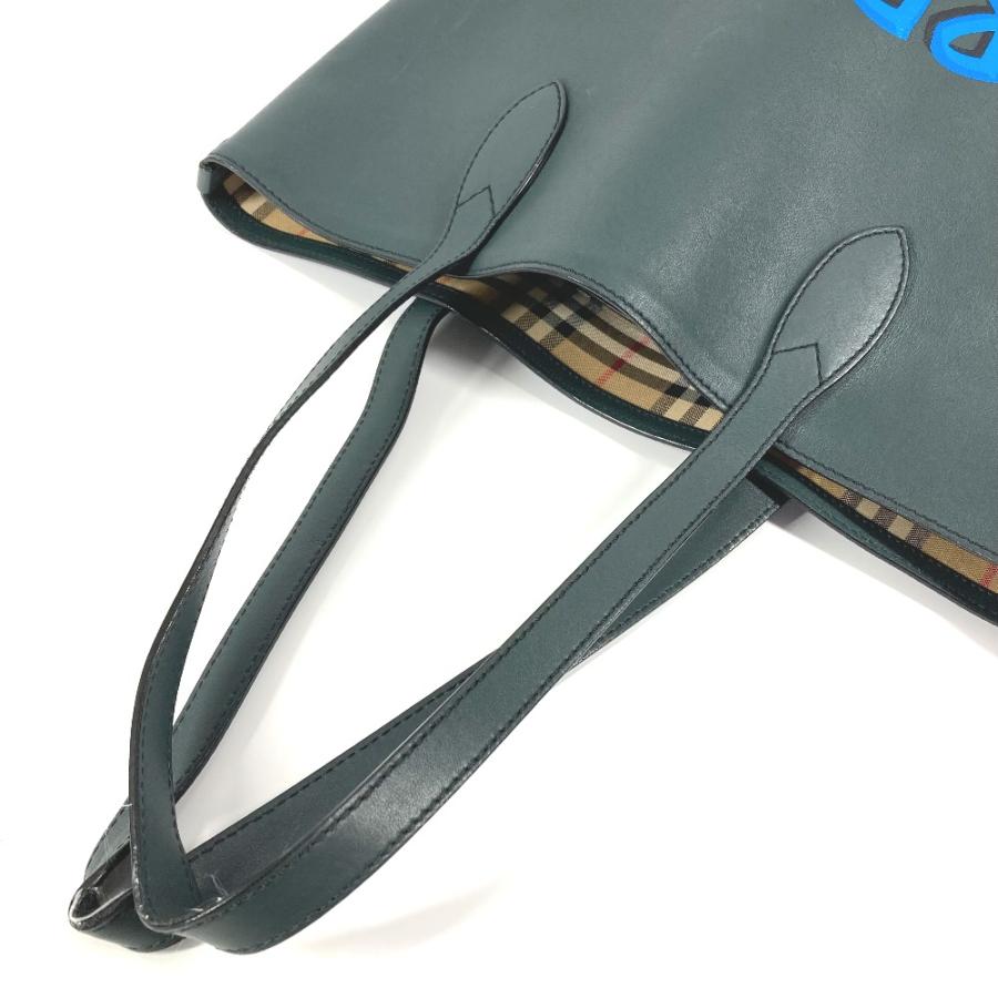 BURBERRY バーバリー 4077155 ロゴ カバン トートバッグ 肩掛け 縦型トート ショルダーバッグ カーキ ユニセックス【中古】 | BURBERRY | 04