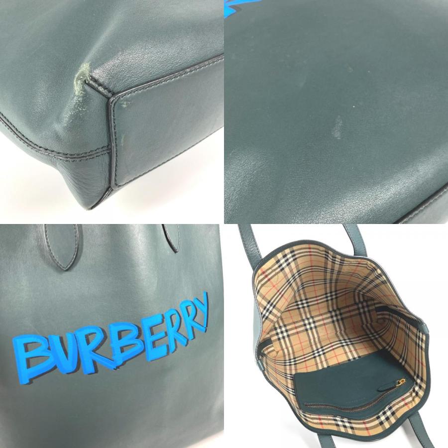 BURBERRY バーバリー 4077155 ロゴ カバン トートバッグ 肩掛け 縦型トート ショルダーバッグ カーキ ユニセックス【中古】 | BURBERRY | 07