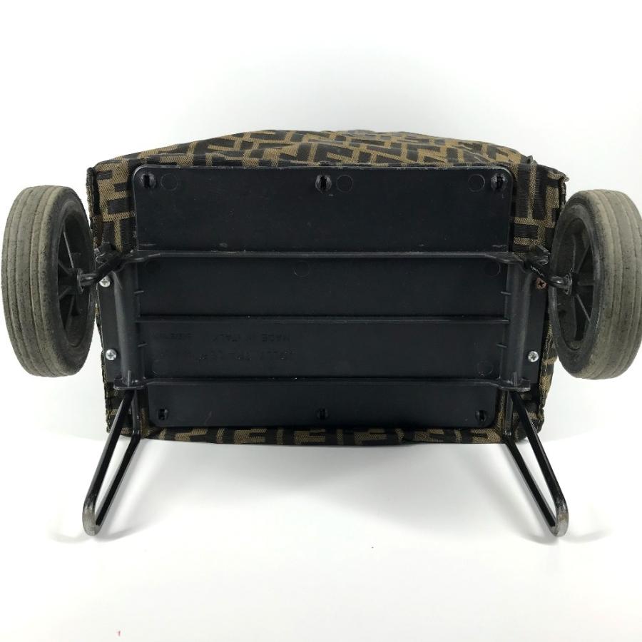 FENDI フェンディ ズッカ 折り畳み スーツケース キャリーケース カバン 2輪 車輪付き キャリーバッグ ブラウン レディース【中古】 | FENDI | 02
