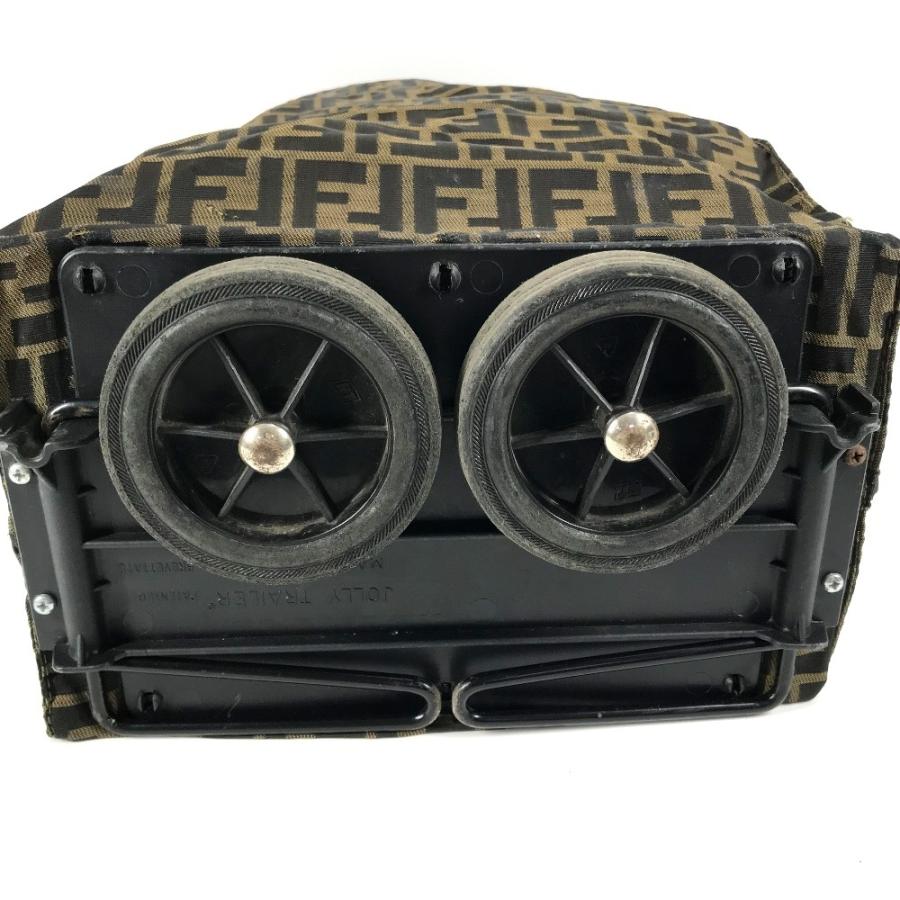 FENDI フェンディ ズッカ 折り畳み スーツケース キャリーケース カバン 2輪 車輪付き キャリーバッグ ブラウン レディース【中古】 | FENDI | 03