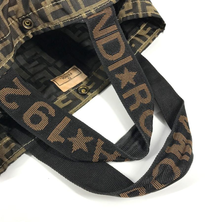 FENDI フェンディ ズッカ 折り畳み スーツケース キャリーケース カバン 2輪 車輪付き キャリーバッグ ブラウン レディース【中古】 | FENDI | 06