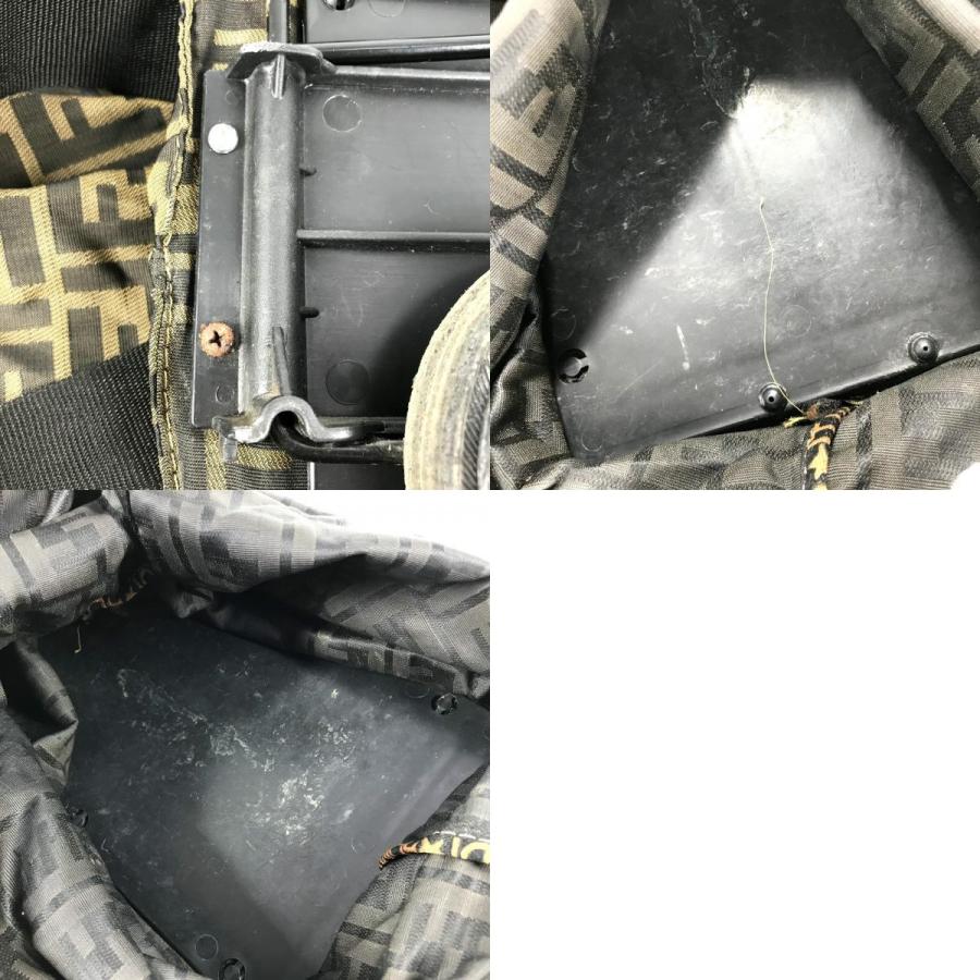 FENDI フェンディ ズッカ 折り畳み スーツケース キャリーケース カバン 2輪 車輪付き キャリーバッグ ブラウン レディース【中古】 | FENDI | 09