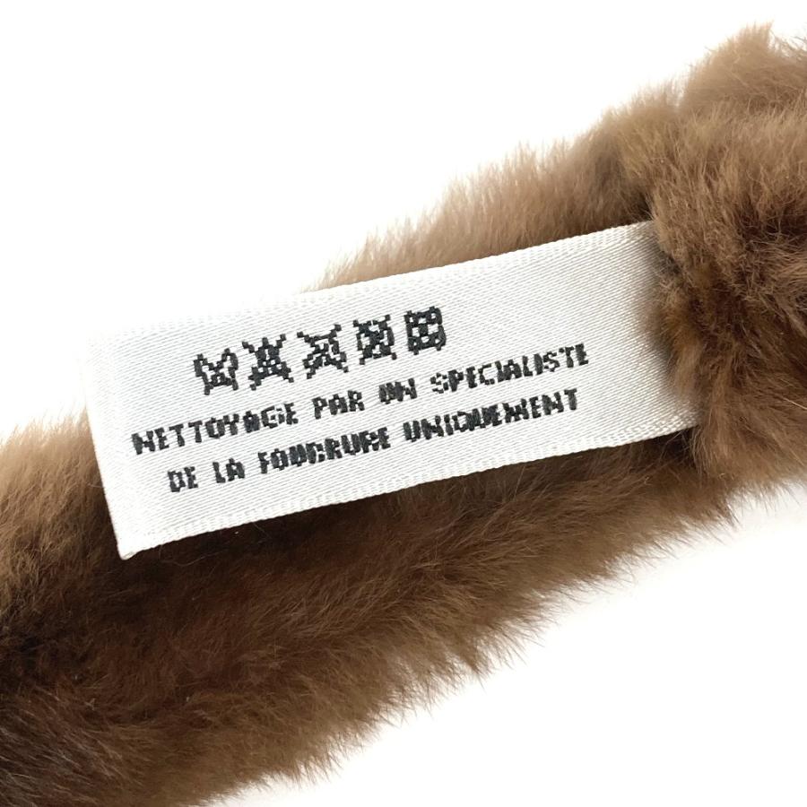 美品 CHANEL シャネル CC ココマーク ファー ネックストラップ ファー 03A ストラップ ブラウン レディース【中古】 | CHANEL | 08