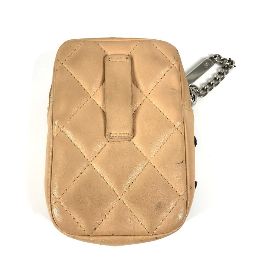 CHANEL シャネル A26732 CC ココマーク ロゴ タバコケース ポーチ カンボンライン シガレットケース ベージュ ユニセックス【中古】 | CHANEL | 01