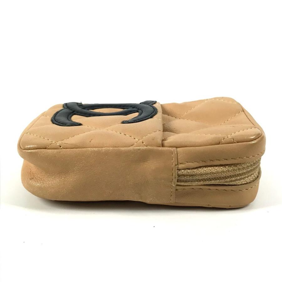 CHANEL シャネル A26732 CC ココマーク ロゴ タバコケース ポーチ カンボンライン シガレットケース ベージュ ユニセックス【中古】 | CHANEL | 02