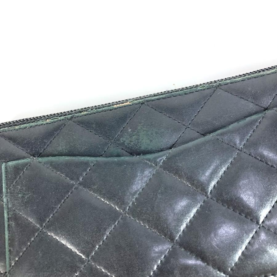 CHANEL シャネル A26710 トラベルケース CC ココマーク ラウンドファスナー カンボンライン 長財布 ブラック レディース【中古】 | CHANEL | 02