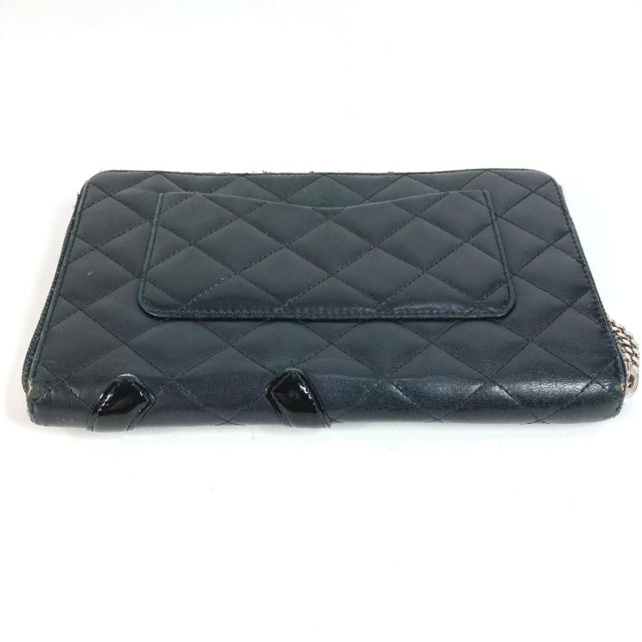 CHANEL シャネル A26710 トラベルケース CC ココマーク ラウンドファスナー カンボンライン 長財布 ブラック レディース【中古】 | CHANEL | 04