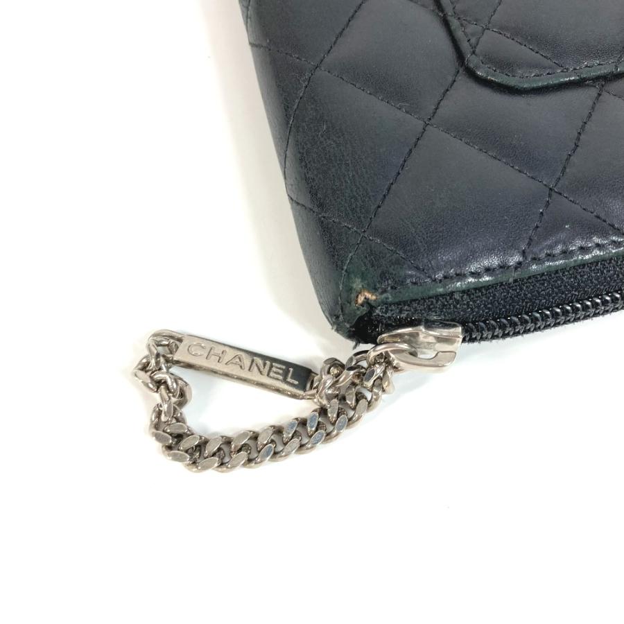 CHANEL シャネル A26710 トラベルケース CC ココマーク ラウンドファスナー カンボンライン 長財布 ブラック レディース【中古】 | CHANEL | 05