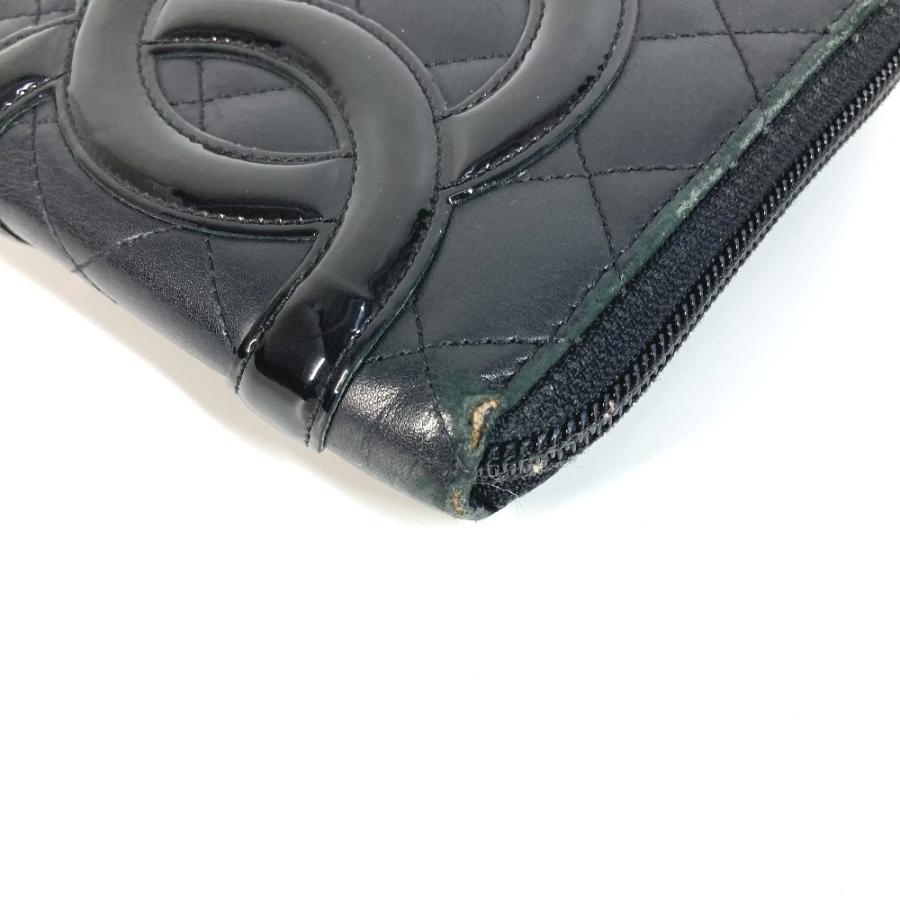 CHANEL シャネル A26710 トラベルケース CC ココマーク ラウンドファスナー カンボンライン 長財布 ブラック レディース【中古】 | CHANEL | 06