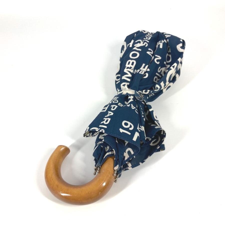 CHANEL シャネル パラプリュイ アンブレラ 折り畳み傘 ワンタッチ ポーチ付き バイシーライン 傘 ネイビー レディース【中古】 | CHANEL | 01