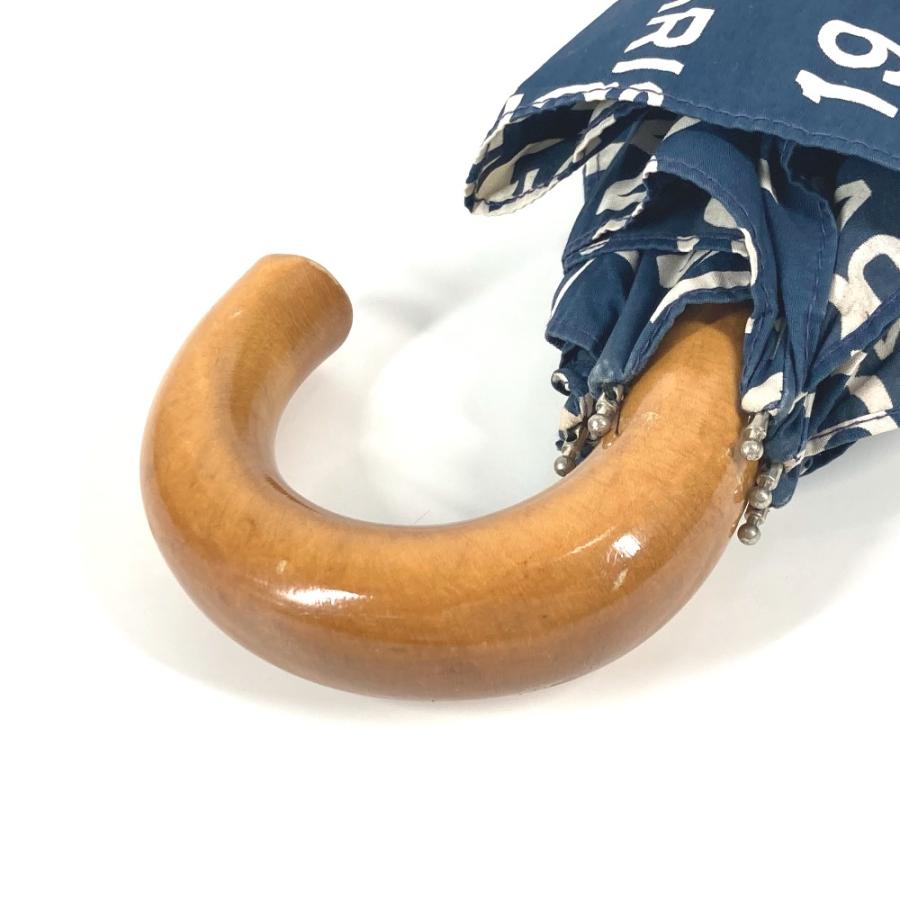 CHANEL シャネル パラプリュイ アンブレラ 折り畳み傘 ワンタッチ ポーチ付き バイシーライン 傘 ネイビー レディース【中古】 | CHANEL | 02