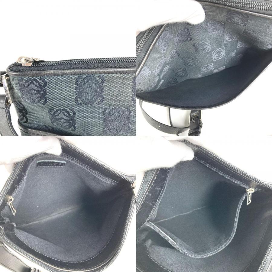 LOEWE ロエベ アナグラム ロゴ カバン 斜め掛け ポシェット ショルダーバッグ ブラック ユニセックス【中古】 | LOEWE | 08