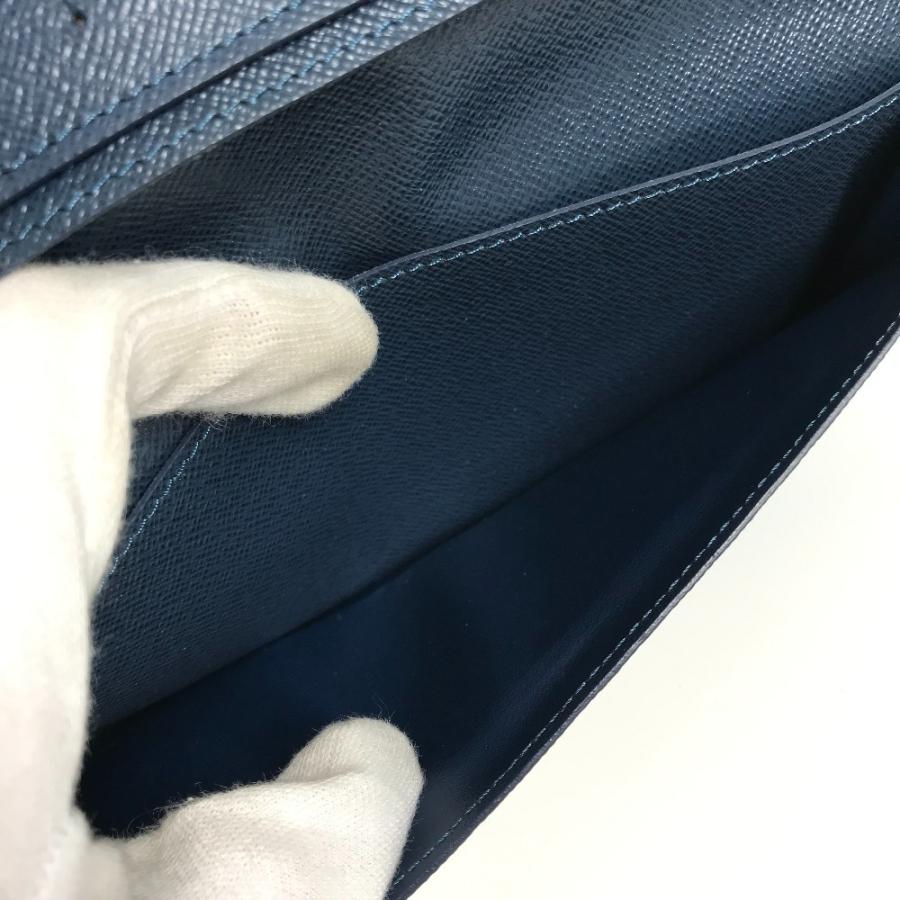 LOUIS VUITTON ルイヴィトン M33404 ポルトフォイユ ロン ロングウォレット 2つ折り フラップ タイガ 長財布 ネイビー【中古】 | LOUIS VUITTON | 06