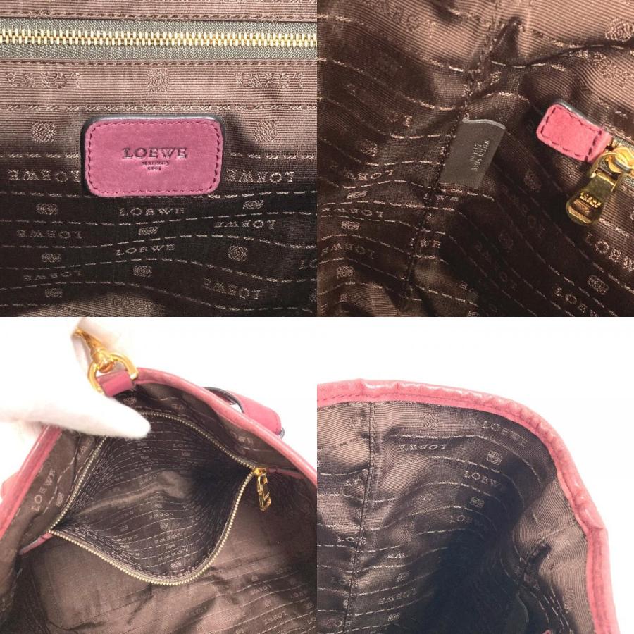LOEWE ロエベ ロゴ ヘリテージ カバン トートバッグ 肩掛け ショルダーバッグ ボルドー ユニセックス【中古】 | LOEWE | 08