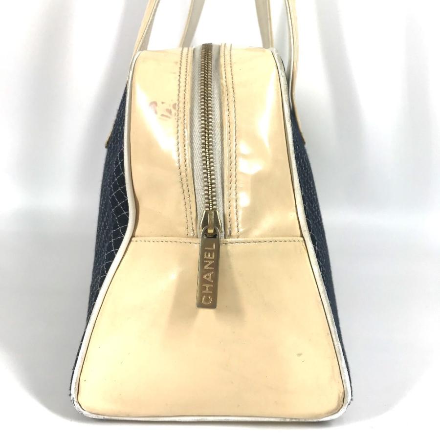 CHANEL シャネル CC ココマーク ロゴ キルティング マトラッセ カバン ハンドバッグ ショルダーバッグ ネイビー ユニセックス【中古】 | CHANEL | 03