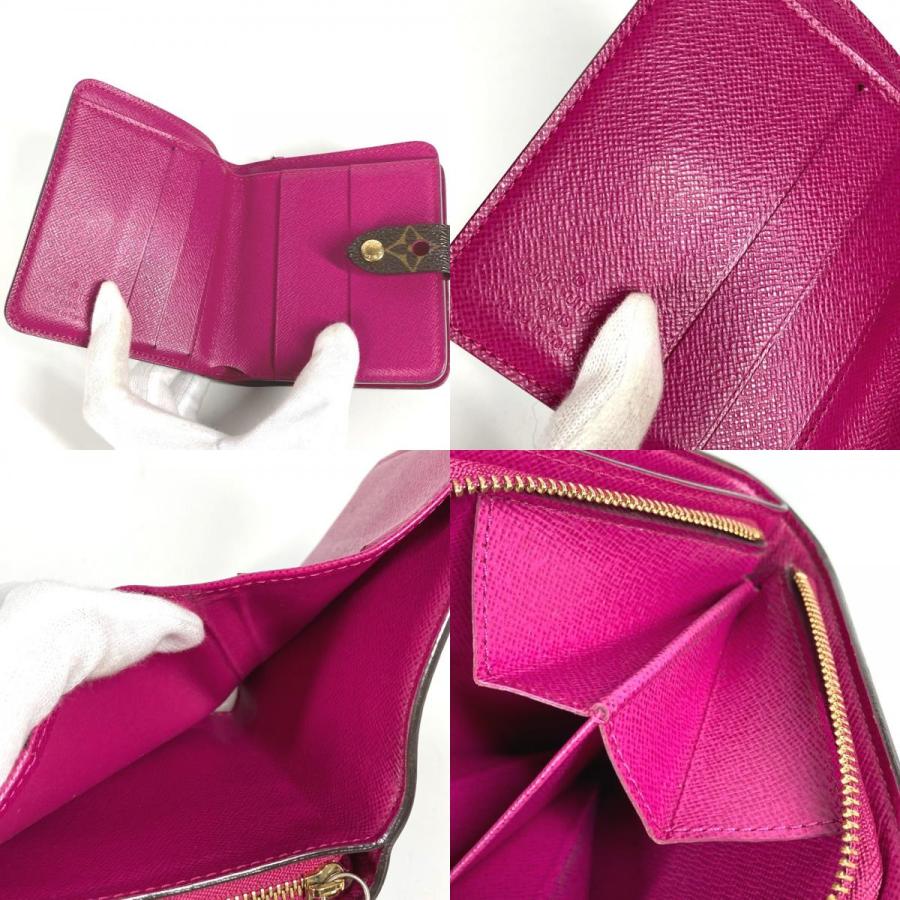 LOUIS VUITTON ルイヴィトン M95188  コンパクトジップ コンパクトウォレット モノグラムペルフォ 2つ折り財布 フューシャ ピンク 【中古】 | LOUIS VUITTON | 08