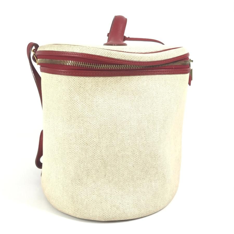 HERMES エルメス インターシティ BOX メイクボックス  化粧 バイカラー ハンドバッグ レッド レディース【中古】 | HERMES | 02