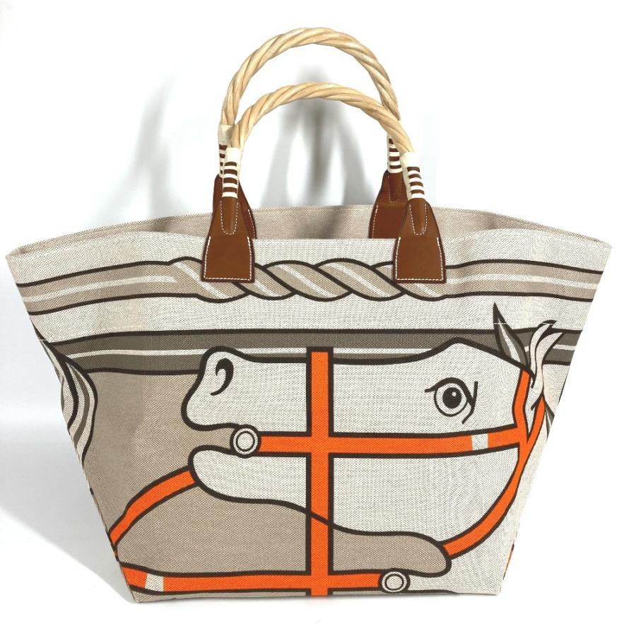 HERMES エルメス スティープル ラージ トートバッグ  肩掛け カバン トートバッグ ショルダーバッグ ベージュ レディース【中古】 | HERMES | 02