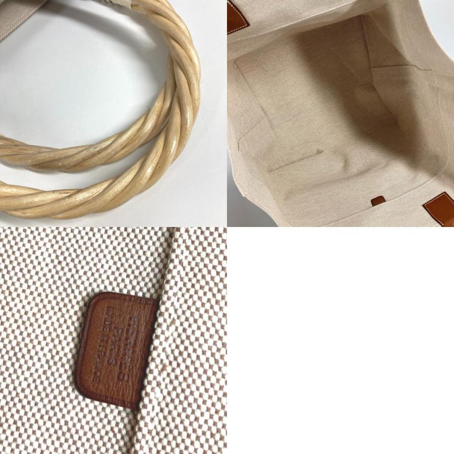 HERMES エルメス スティープル ラージ トートバッグ  肩掛け カバン トートバッグ ショルダーバッグ ベージュ レディース【中古】 | HERMES | 09