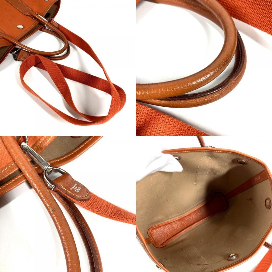 HERMES エルメス ガーデンファイルPM ガーデンファイル PM  2WAYバッグ トートバッグ 縦型 ショルダーバッグ オレンジ レディース【中古】 | HERMES | 08