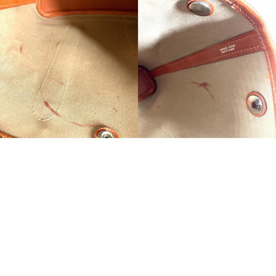 HERMES エルメス ガーデンファイルPM ガーデンファイル PM  2WAYバッグ トートバッグ 縦型 ショルダーバッグ オレンジ レディース【中古】 | HERMES | 09