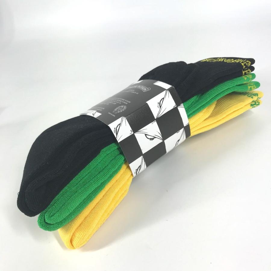 未使用 CHROME HEARTS クロムハーツ ソックス 靴下 3足セット 3つ MATTY BOY BRAIN Socks マッティボーイ 靴下 グリーン×イエロー【中古】 |  | 05