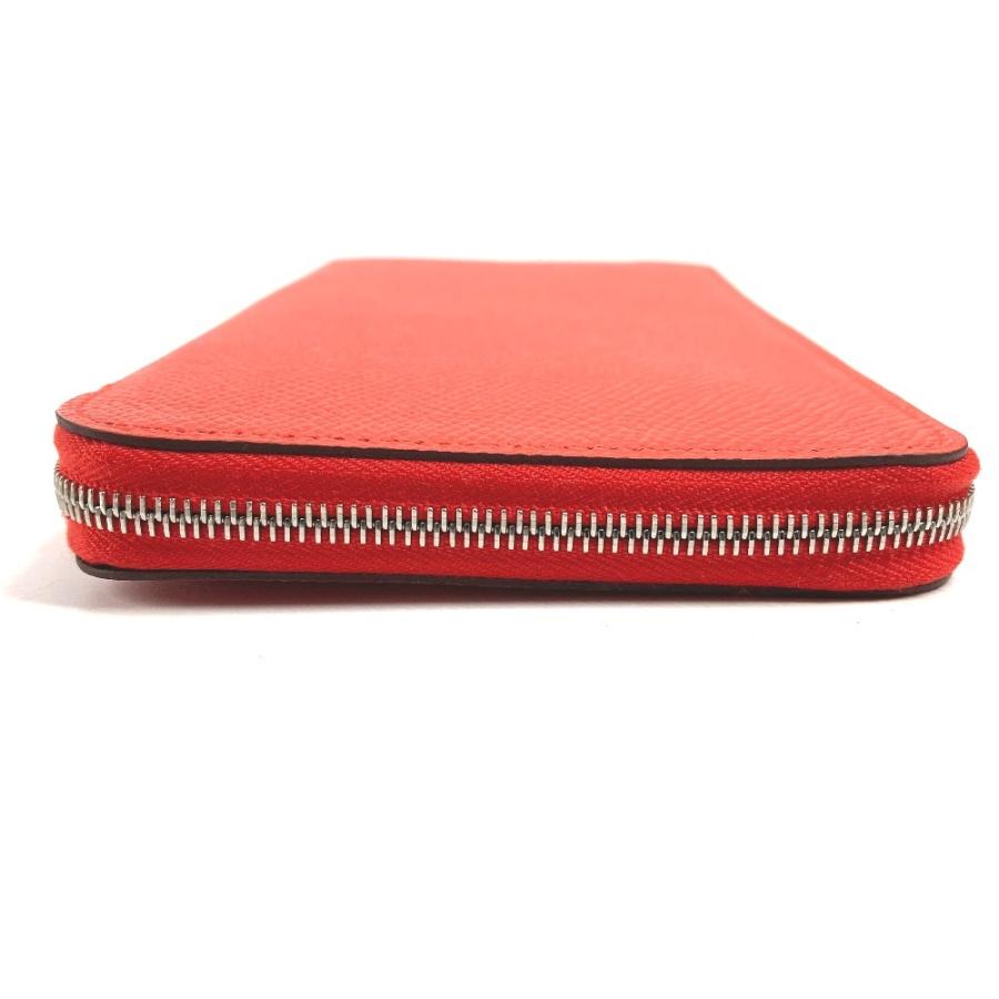 美品 HERMES エルメス アザップロング シルクイン  ロングウォレット ラウンドファスナー 長財布 カプシーヌ オレンジ レディース【中古】 | HERMES | 03