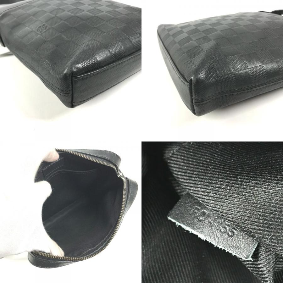 LOUIS VUITTON ルイヴィトン N23355 ポシェット ディストリクト ダミエアンフィニ ショルダーバッグ オニキス ブラック 【中古】 | LOUIS VUITTON | 07