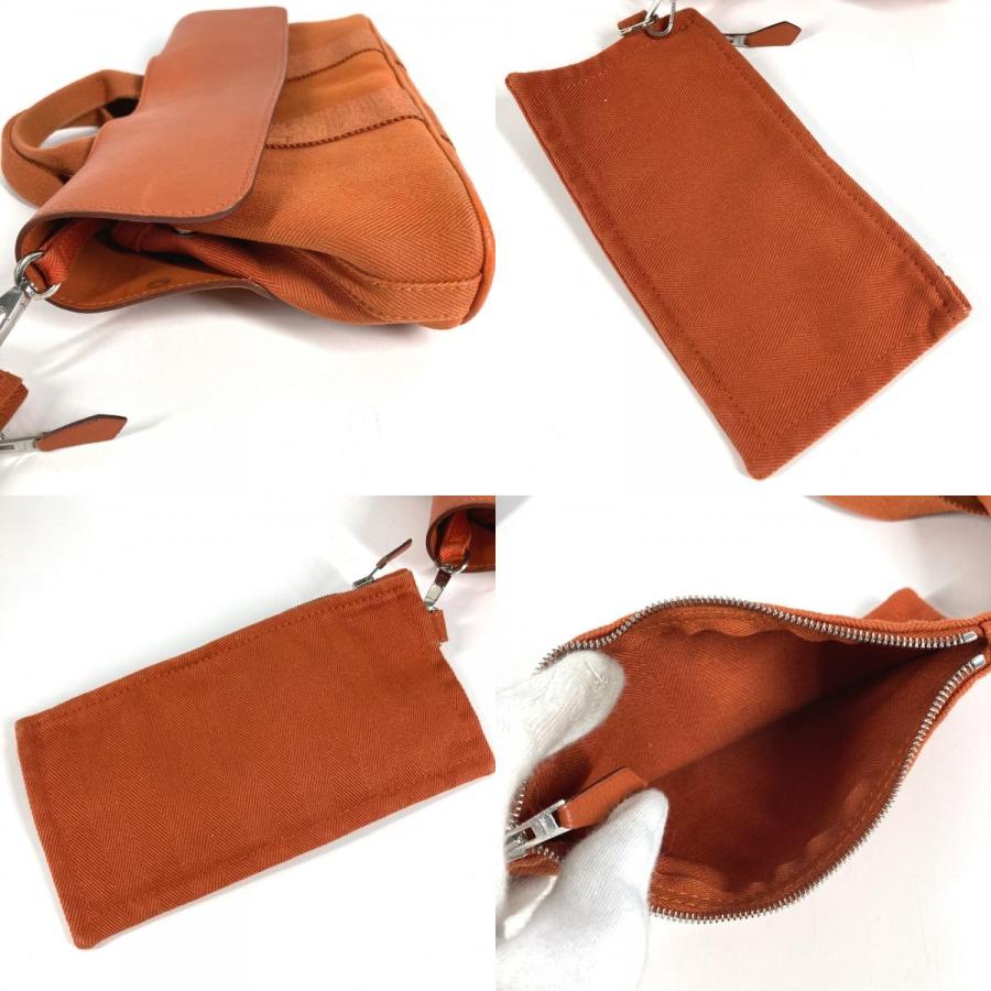 HERMES エルメス ヴァルパライソ ロング PM ポーチ付き カバン トートバッグ ハンドバッグ オレンジ ユニセックス【中古】 | HERMES | 07