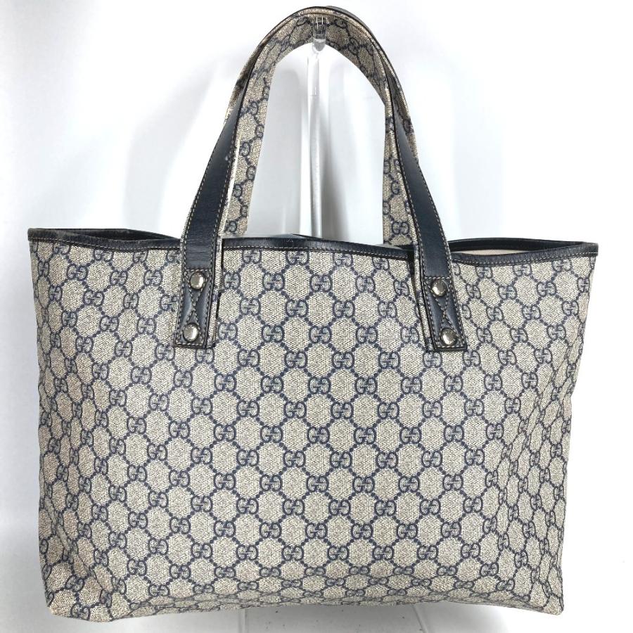 GUCCI グッチ 211134 GG ロゴ カバン 肩掛け トートバッグ GGスプリーム シェリーライン ショルダーバッグ ネイビー ユニセックス【中古】 | GUCCI | 01