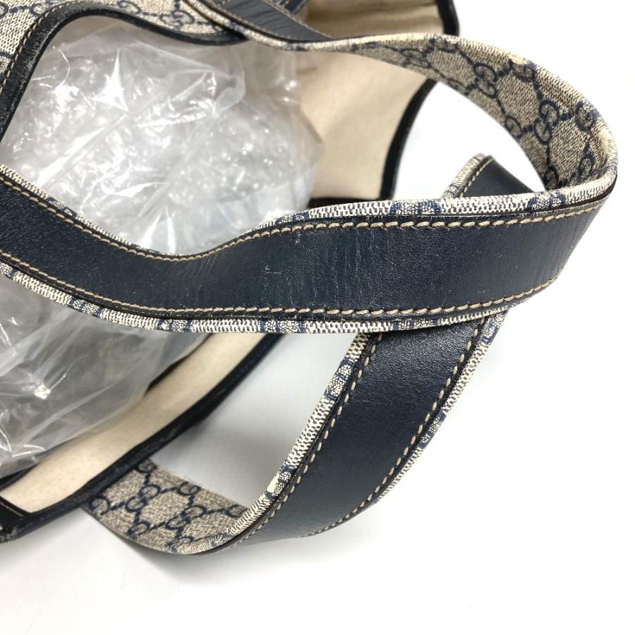 GUCCI グッチ 211134 GG ロゴ カバン 肩掛け トートバッグ GGスプリーム シェリーライン ショルダーバッグ ネイビー ユニセックス【中古】 | GUCCI | 08