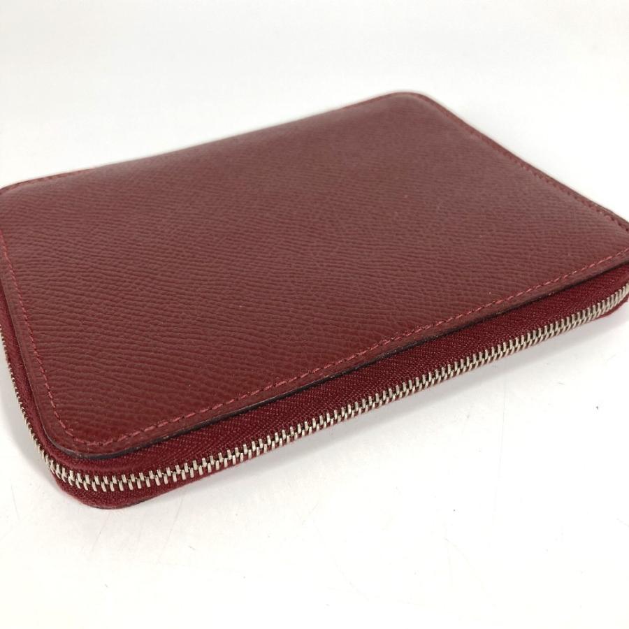 HERMES エルメス アザップ アジェンダ シルクイン  システム手帳 ステーショナリー ラウンドファスナー 手帳カバー ワインレッド系【中古】 | HERMES | 03